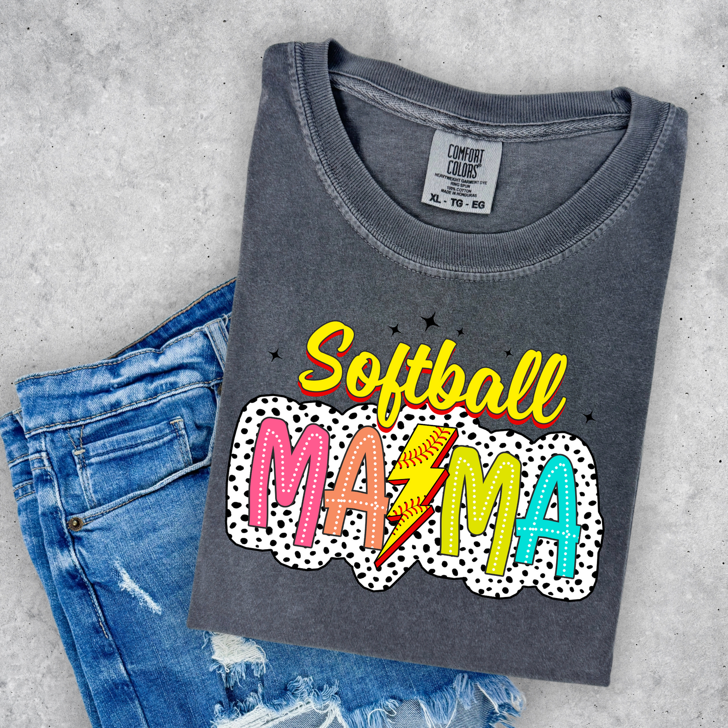 Boujee Softball Dots Mama