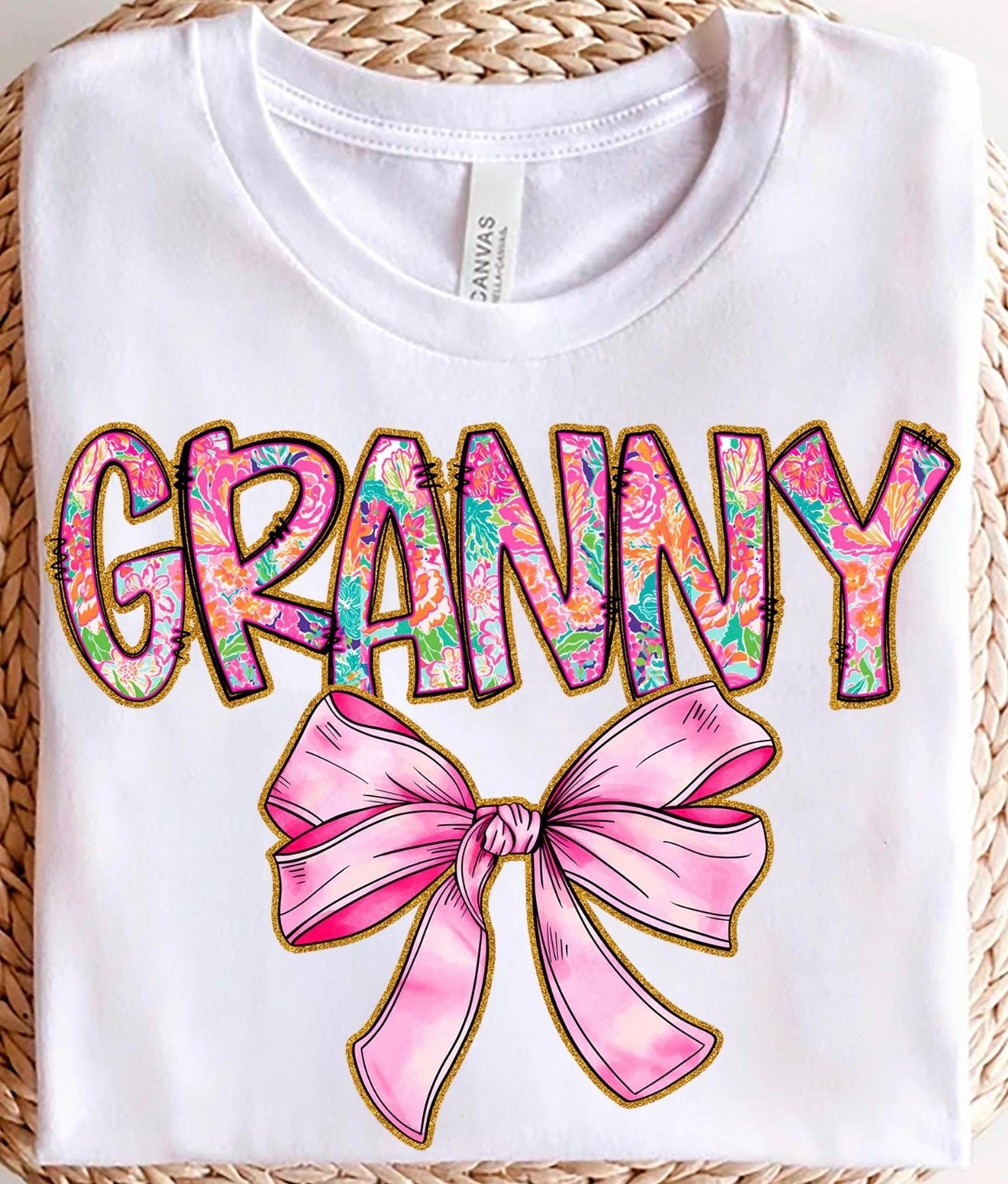 Custom Floral Bow Tee