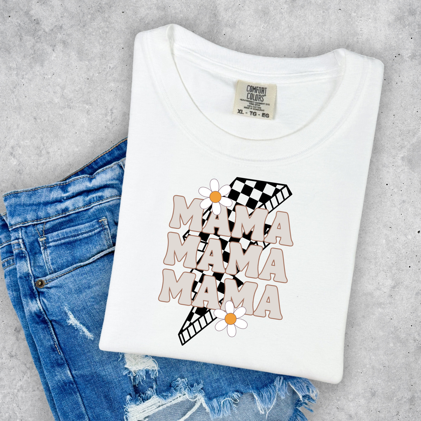 Retro Lightening Bolt Mama