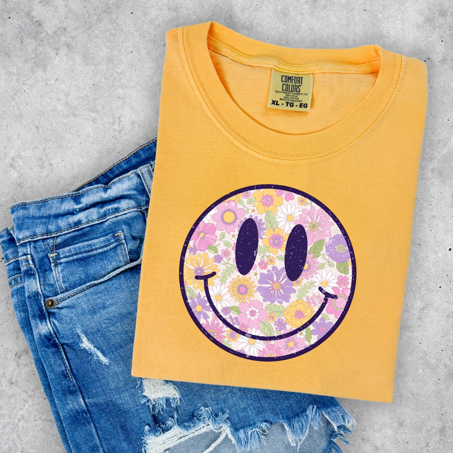 Floral Smiley Tee