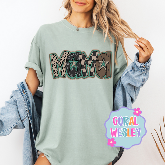 Brown Preppy Mama Tee